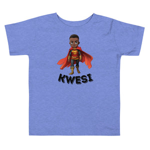 Kwesi Akan Sunday Day Born Ghana Toddler Short Sleeve Tee, Ghana Gift with Boy Superhero