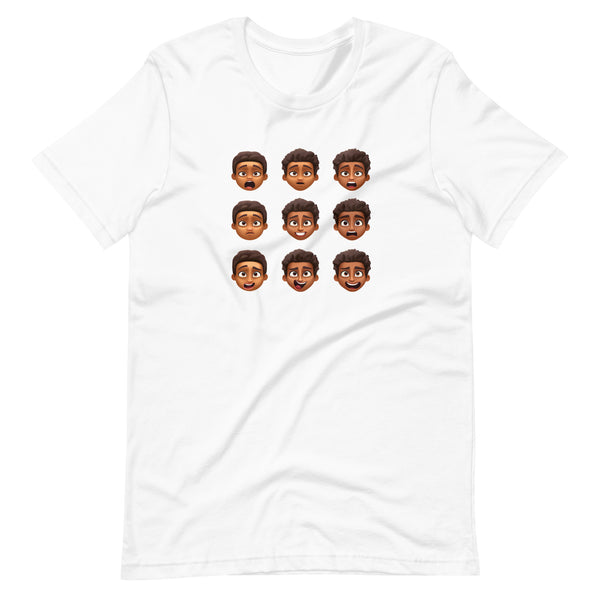 Express yourself with our Brown Skin Face Emojis T-Shirt - Perfect for the Emoticon Enthusiast!