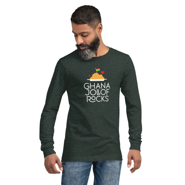 GHANA JOLLOF ROCKS UNISEX LONG SLEEVE TEE