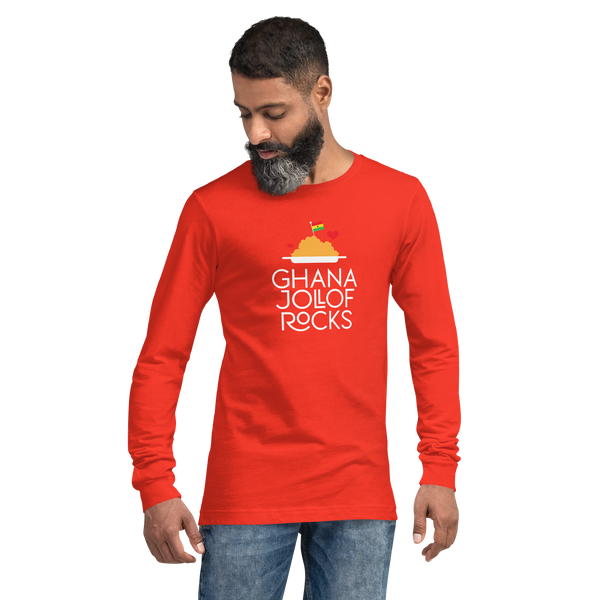 GHANA JOLLOF ROCKS UNISEX LONG SLEEVE TEE